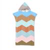 Adult Bath Towel Beach Towel Cape Geometric Print Hooded Bath Towel