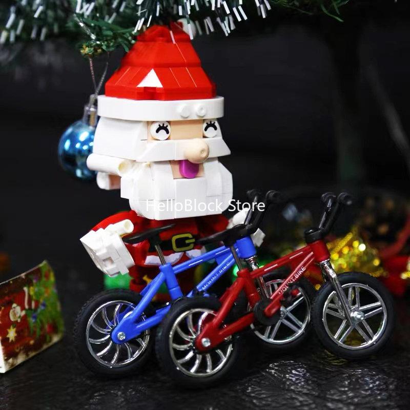 Дед Мороз Олень Машина Конструктор Креативный Эксперт Мультяшный Дед Мороз Модель — фото 4