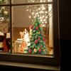 Cartoon Painted Cat Christmas Tree Glass Window Home Decoration and Beautification Window Stickers