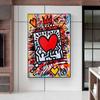 Pop Graffiti Art Heart Canvas Painting Abstract Street Art Posters and Prints Wall Art Picture for LivingRoom Home Decor No Frame