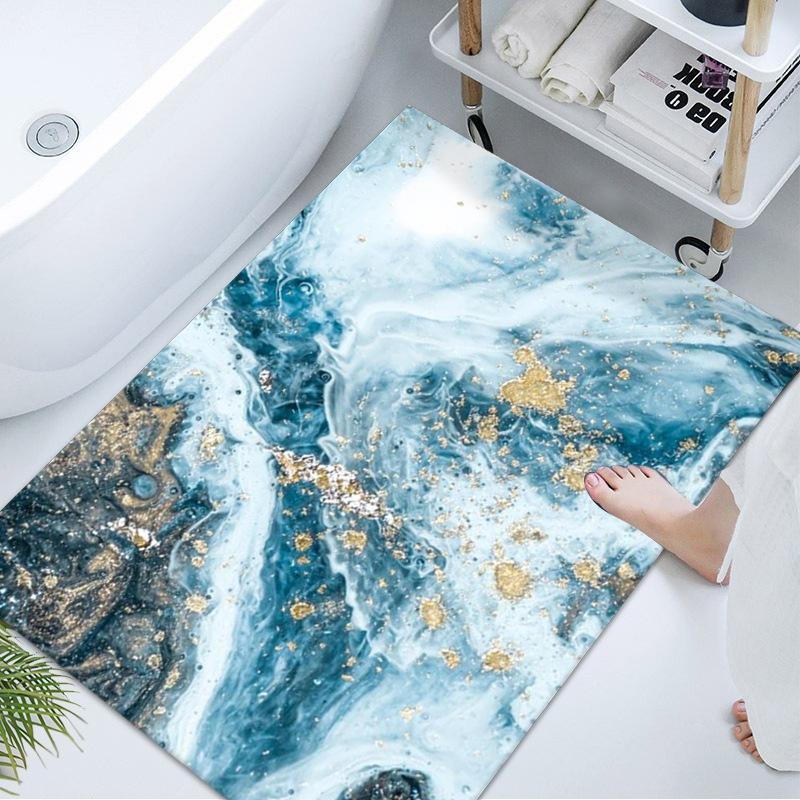 Bathroom Floor Mat Toilet Carpet Absorbent Bathroom Door Mat Bathroom Door Mat