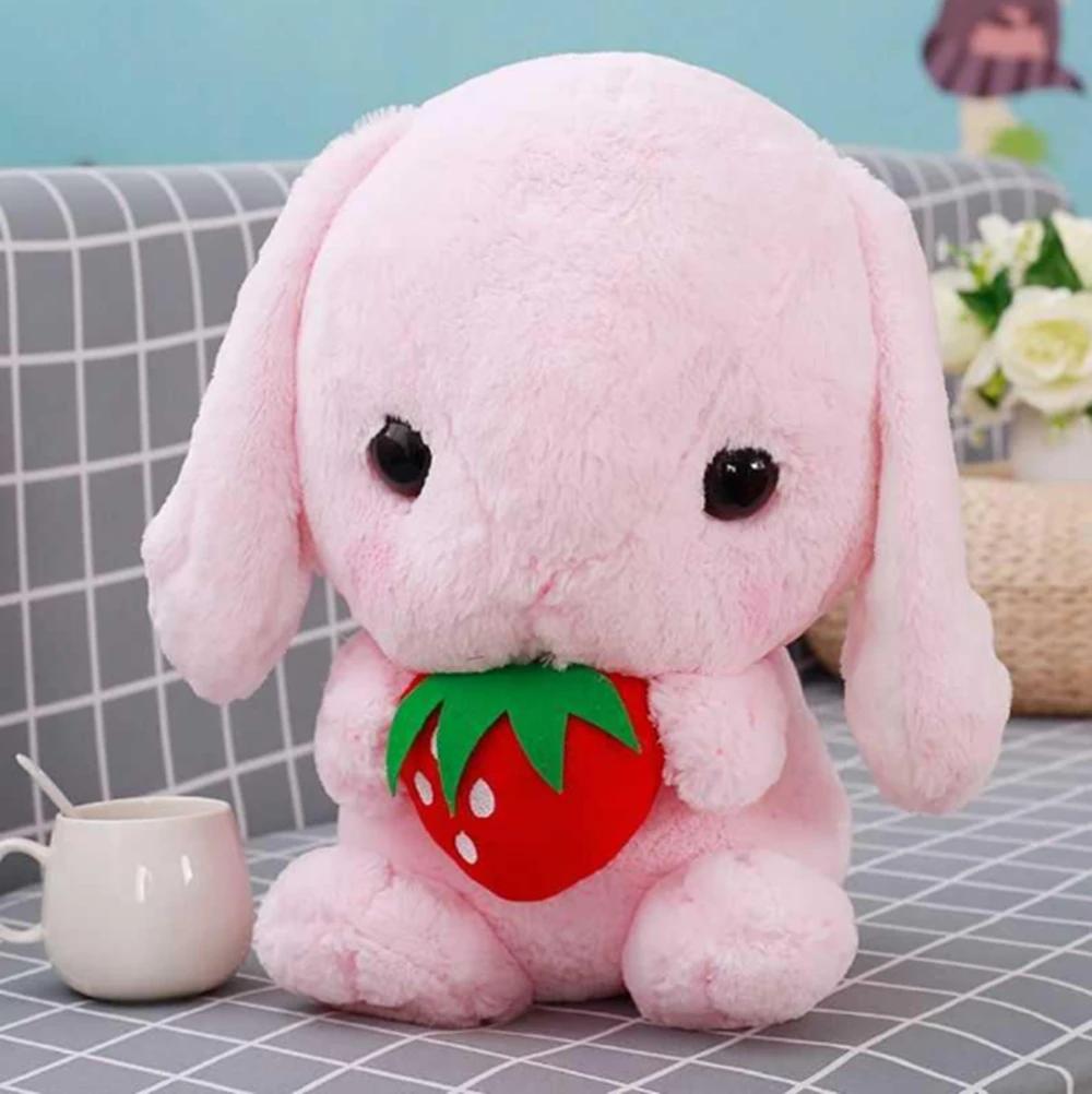22CM Long Ear Rabbit Plush Toy Cute Radish Pillow Sitting Posture Bunny Doll Festive Gifts For Children Christmas Gift