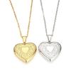 Metal Necklace with Heart Shaped Locket Pendant Adjustable Neckchain Ornament