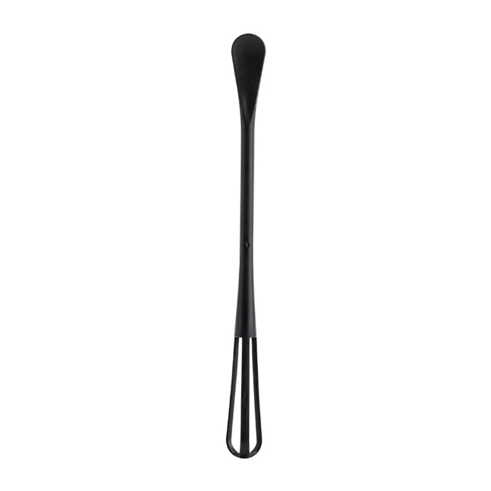 1/2PCS Small Mini Plastic Whisk Mixer Hand Egg Beater Stirrer Baking Blender Tool Double Head Whisk with Small Spoon Kitchen
