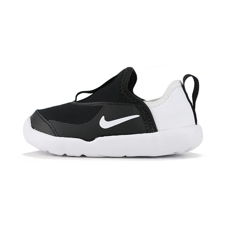 

New Nike Lil Swoosh Low Top Sports Casual Shoes Black White Infant And Toddler AQ3113-001 23.5
