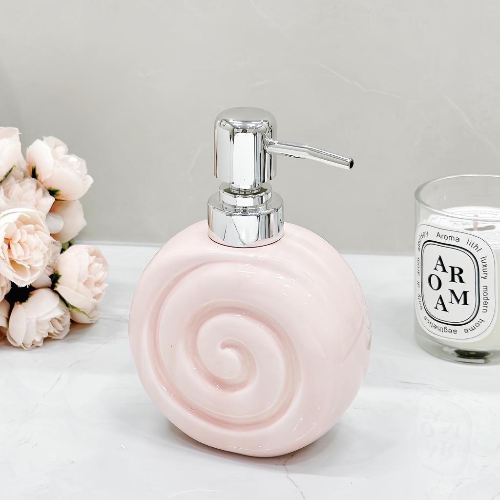 Keramik-Emulsionsflasche Badezimmerzubehör Badezimmer-Duschgel-Druckflasche Kreativer Seifenspender Badezimmerzubehör