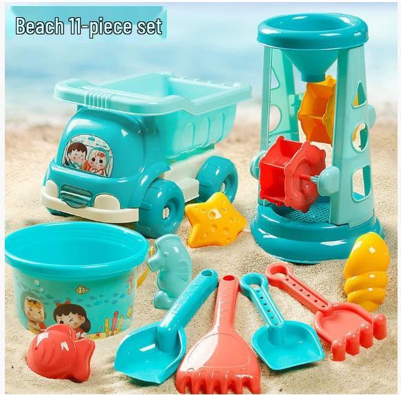 Jianxiong 23-Piece Children's Beach Toy Set: Hourglass, Sand & Outdoor Tools for Boys and Girls