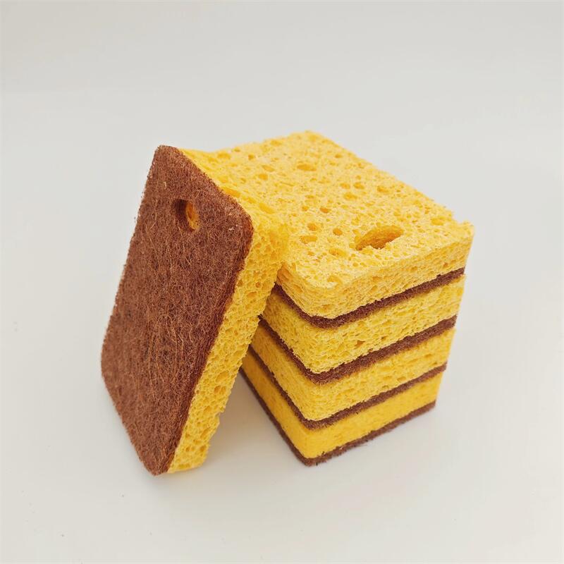 

Сизалевая Древесная Целлюлоза Двусторонняя Кухонная Губка Скраб и Абсорбирующая Салфетка для Посуды Single