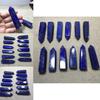 Natural Rock Lapis Lazuli Quartz Crystal Stone Point Healing Wand Dark Blue Gift Unique And Educational Healing Crystal