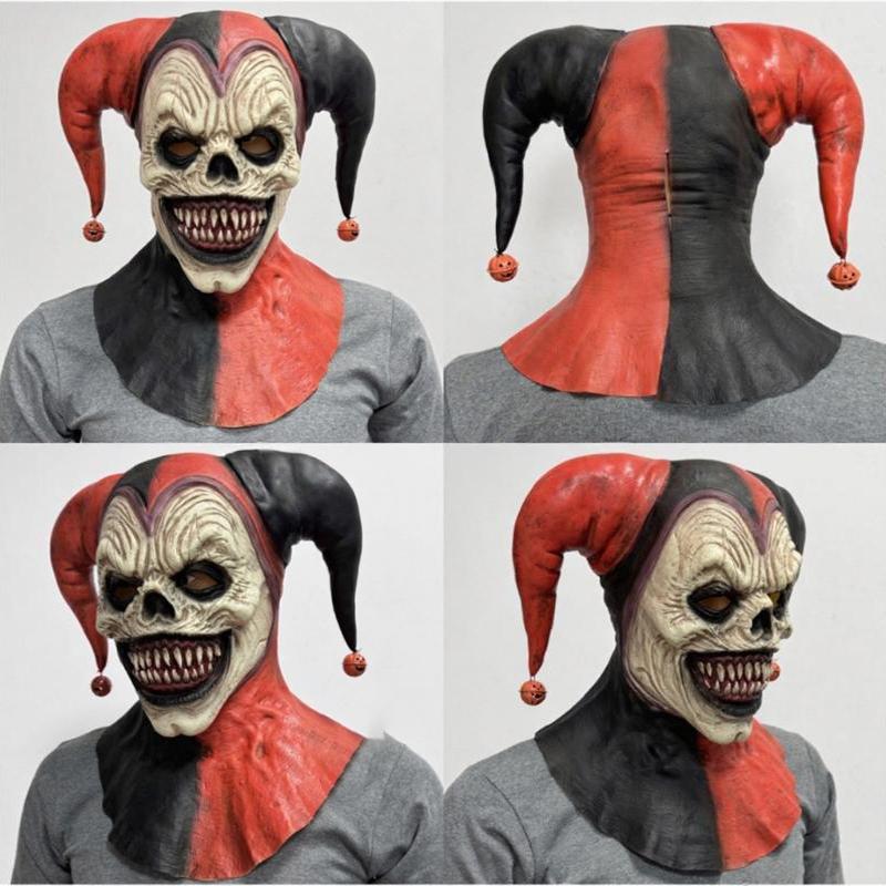 New Funny Clown Mask Adjustable Eye Holes For Halloween Parties Cosplay And Pranks Adult Latex Costume Accessory Mask