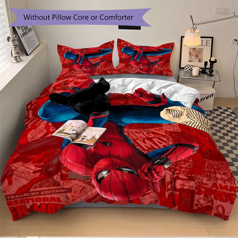 Spiderman Artwork Print 3Pcs Bedding Setduvet Cover With 2 Bedropillowcase Home Birthday Gift