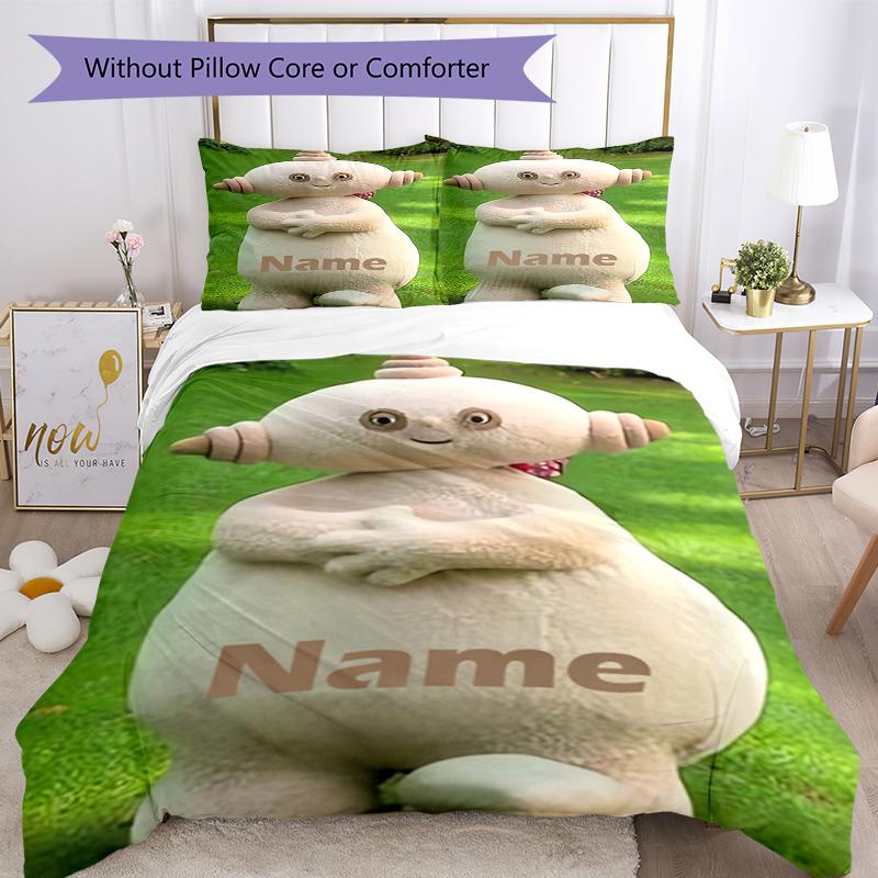 3pcs Custom Name In the Night Garden Bedding Set Duvet Cover Closure Includes 1 Duvet Cover & 2 Pillowcases, Soft and Comfortable for All Seasons.