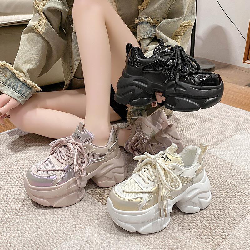 Women's new spring and summer women's shoes heightened platform casual women's shoes versatile and popular sports trendy shoes