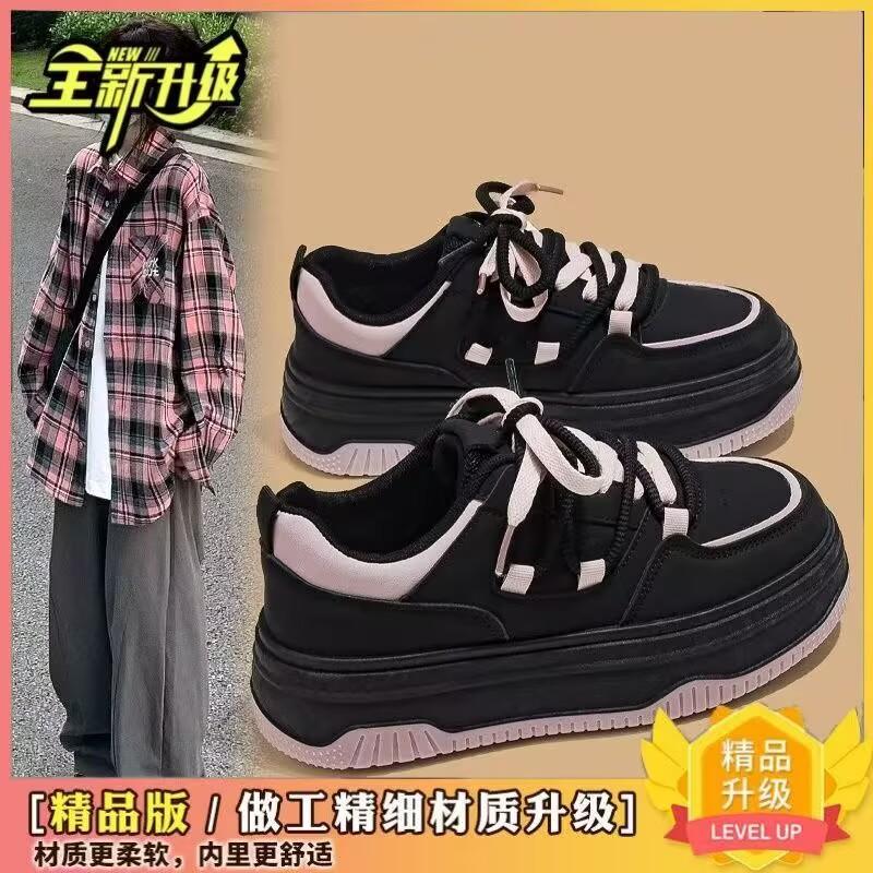

Niche original black pink shoes women s new casual spring and summer versatile platform sports casual board shoes 40