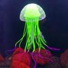 Silicone Jellyfish Ornament Decoration for Aquarium Fish Tanks 2.4x5 Inches Artificial Bright Color Moving Jellyfish