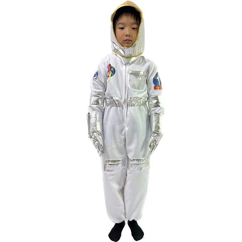 Fantasia de Astronauta Infantil Cosplay Macacão de Voo Espacial Unissex Roupa de Traje Espacial