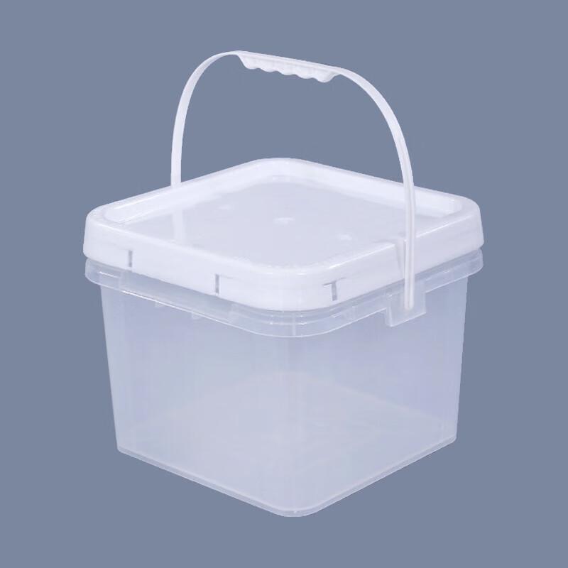 Прозрачное пластиковое ведро для воды с ручкой