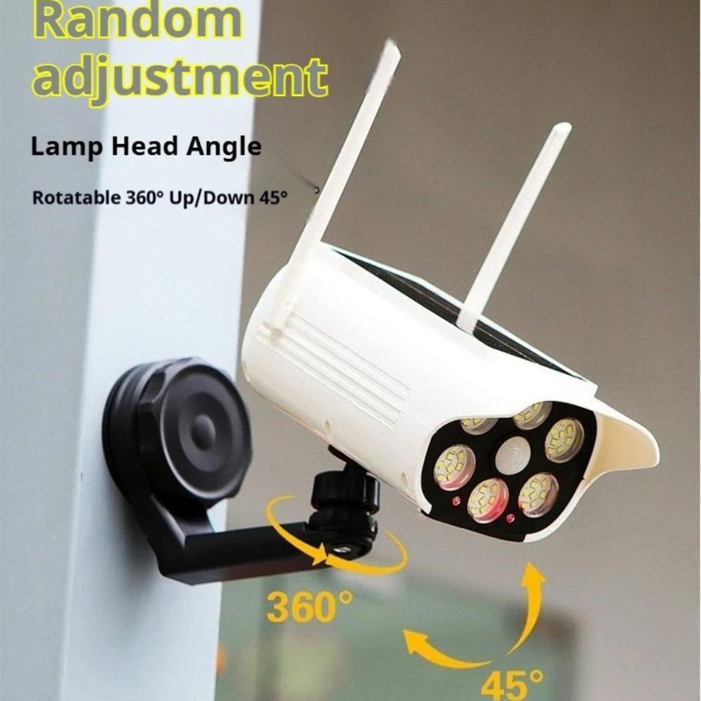 Solar magnetic monitoring light LED anti-theft wireless simulation human body induction camera wall lamp lighting street lamp