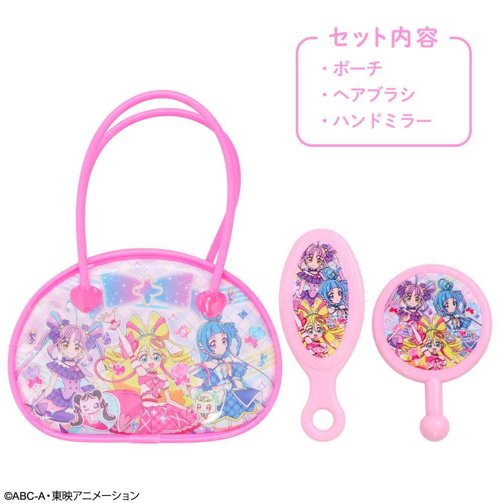 Shobido Kimi To Idol PreCure Outing Set (Pink) Hairbrush & Mirror Set PreCure Merchandise