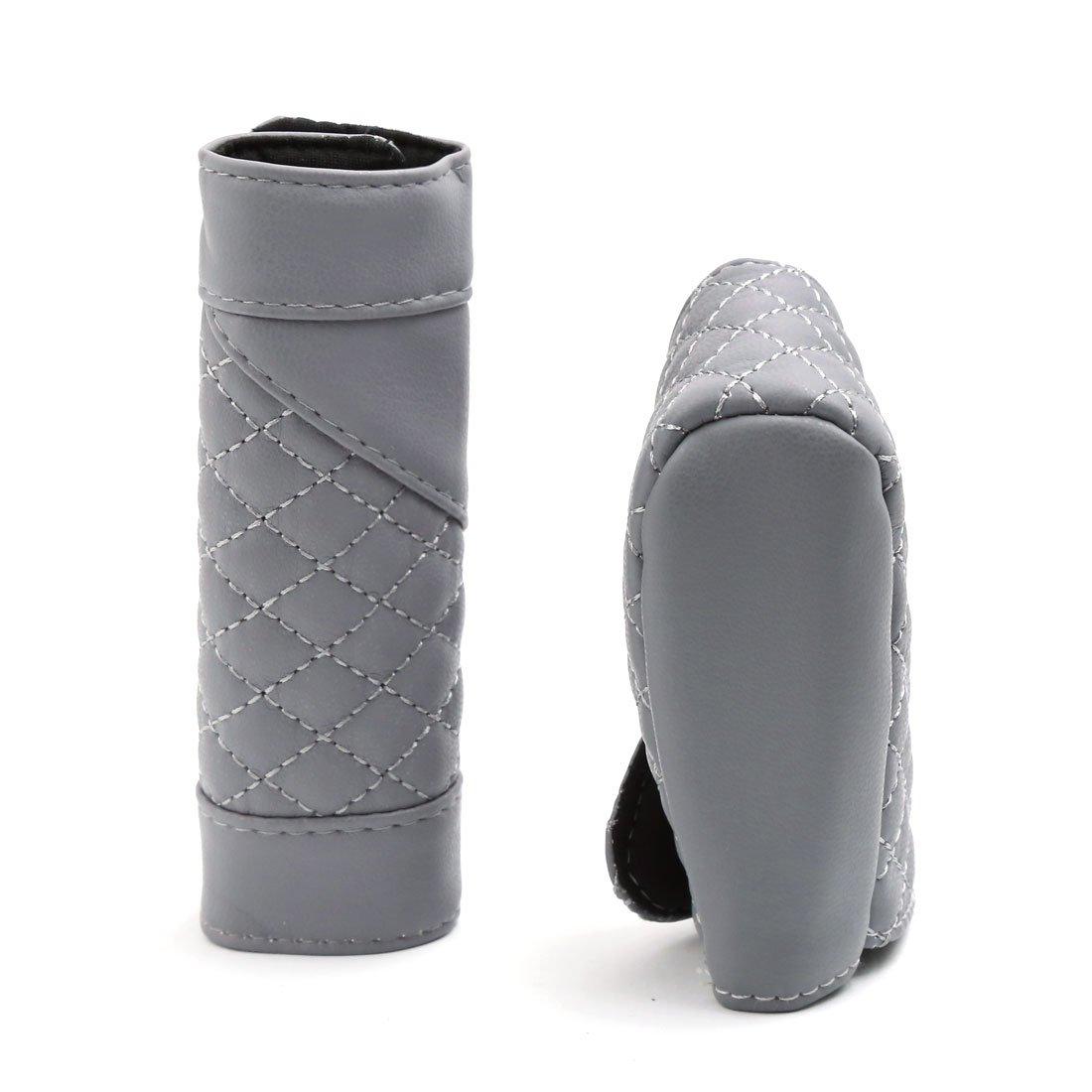 

uxcell Auto Car Handbrake Cover Lever Shift Knob Cover Set of Grid Gray & Protector, 2, Pattern, сірий колір