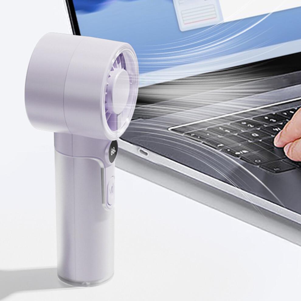 USB Rechargeable Mini Fan Portable Handheld Fan with 100-Purple