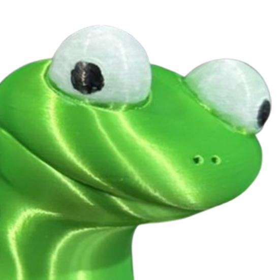 3D Printed Lizard Ornament Funny Lizard Meme Figurine Desktop Green Lizard Fidget Toy for Home Office Decor Festival Gift