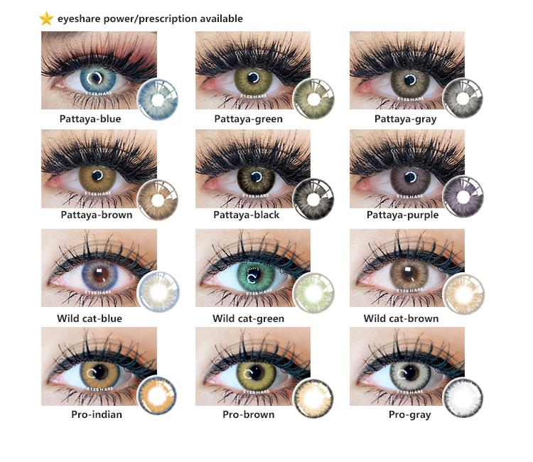 Eyeshare Farbige Linsen Kontakte Augen Make-Up Kosmetik Kontaktlinsen für Cosplay Schönheit Farbe Kontaktlinsen