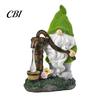 Solar-Gartenlicht Gartenzwerg-Statue mit Licht, Niedliche Harz-Gießkanne/Halte-Plakette/Pumpende Wasserdichte Terrassen-Dekorationsfigur Wasser-Skulptur für