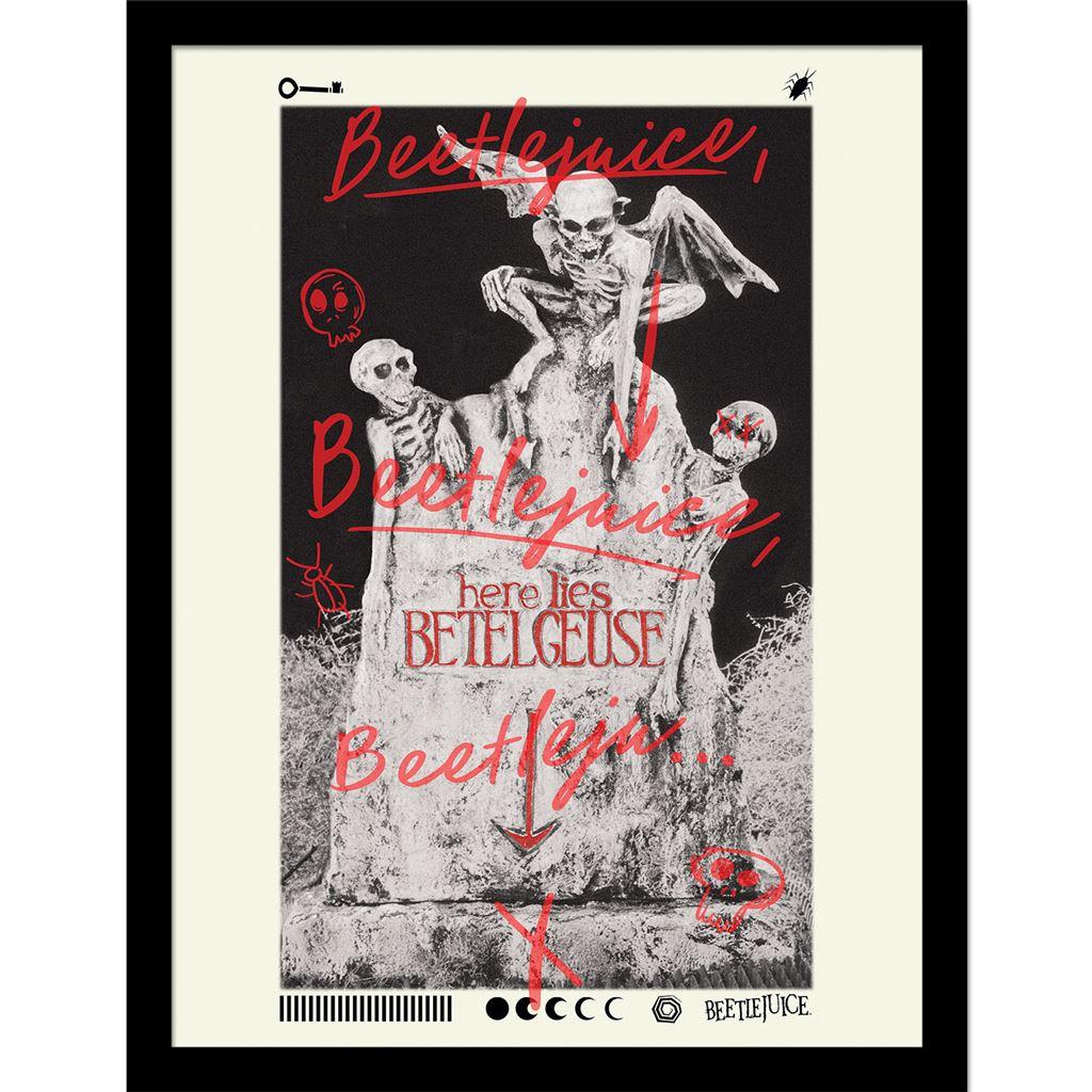 Beetlejuice Here Lies Betelgeuse Framed Poster