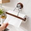 Suction-Mounted Paper Towel Dispenser, ABS and Metal Roll Rack for Horizontal Placement on a Wall or Cabinet Base