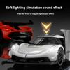 1:32 Cool Simulated Sports Car Alloy Model, High-Quality Alloy Material, Simulated Sound Effect, Return To Power