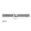Universal Strap Stainless Steel Watch Band 18mm 20mm 22mm Folding Safety Buckle Arce End Bracelet Three Beads Belt Accessories