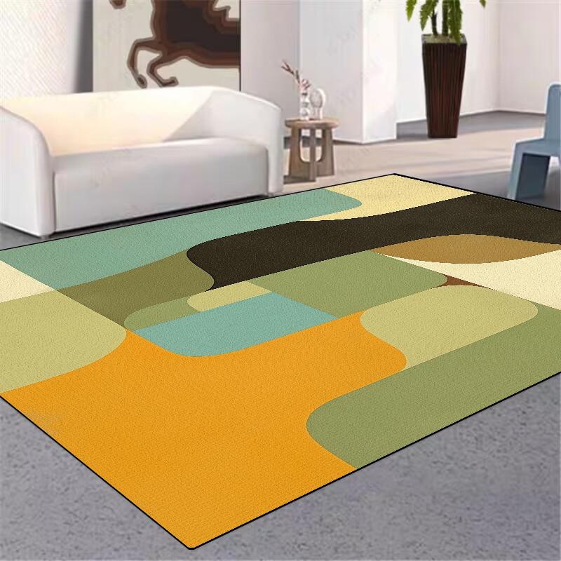 

Modern Geometric Abstraction Large Carpet for Living Room Decor Sofa Area Rug Soft Rugs for Bedroom Light Luxury Lounge Foot Mat 60x90cm door mat