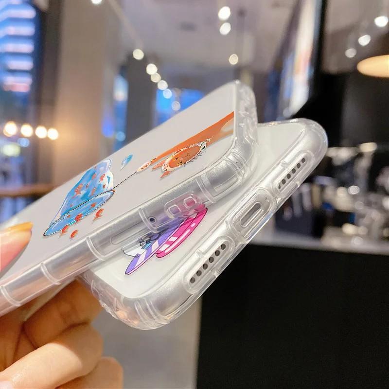 Cute Cat Fishing Phone Case For Samsung S26 S25 S24 S23 S22 S21 S20 FE Note20 Note10 Plus Ultra Lite Edge 5G Clear Soft Cover