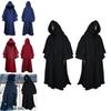 Medieval Wizard Hooded Robe Cloak With Long Sleeves For Halloween Role Play