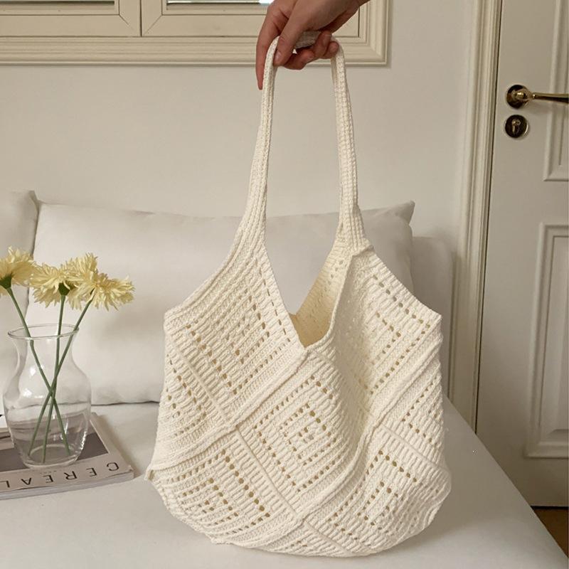 Beach Bag Knitted Bag New Bag Wind Large Capacity Tote Bag Bohemian Bag Woven Bag Hollow