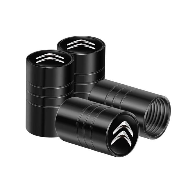 4Pcs Alloy Car Valve Cap Wheel Valves Dust Cover Tire Accessories For Citroen e-C3 e-C4 X C5X C3 C4 Cactus Picasso C-Crosser C6