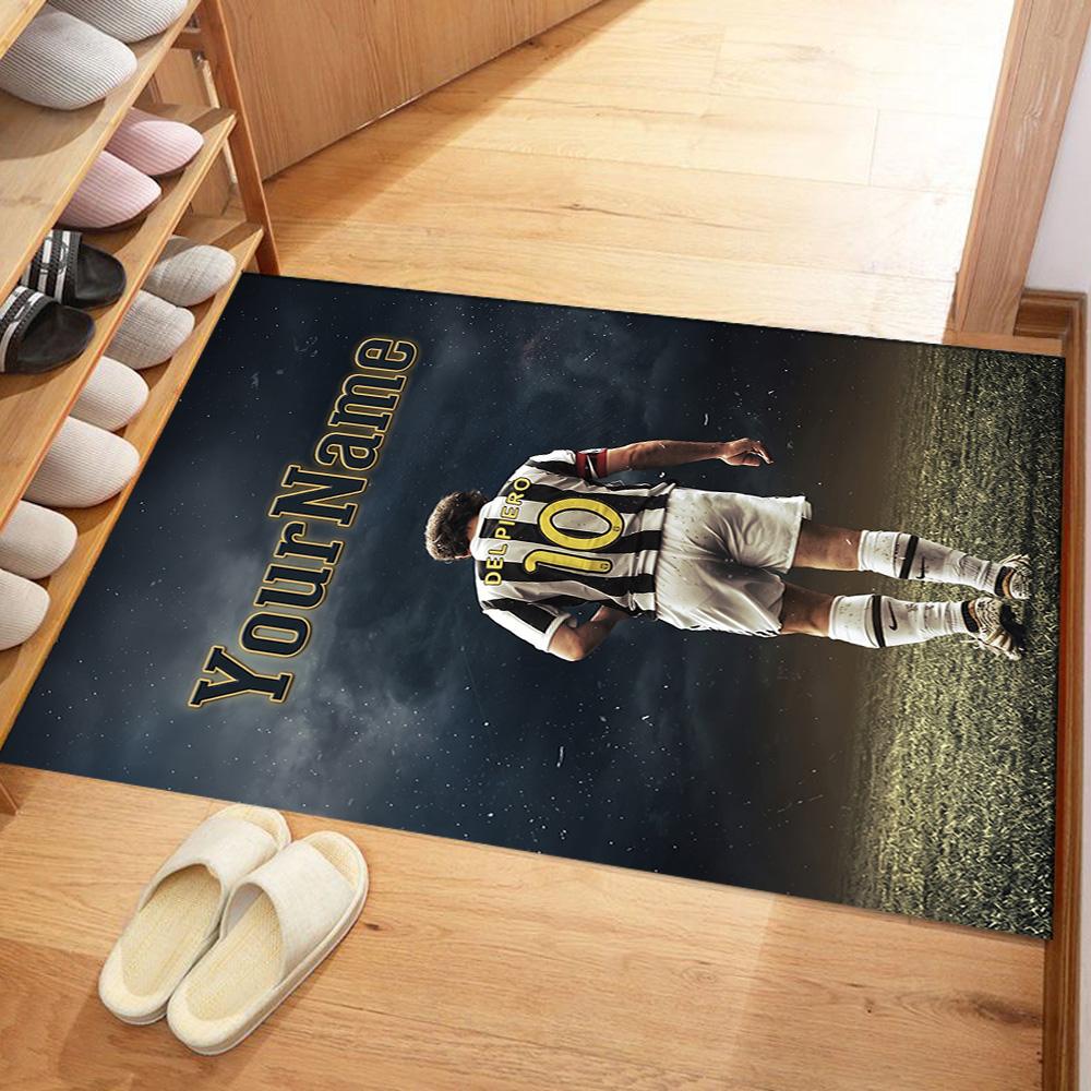 Juventus Customize Your Name Area Rug Suitable for Study Room Playrooms Bedrooms Hallway Antislip Carpet Decorate Offices Wedding Party Gift