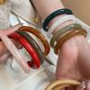 European-American Ombre Acrylic Glossy Bangle: High-End Light Luxury, Exaggerated Fashion Jewelry.