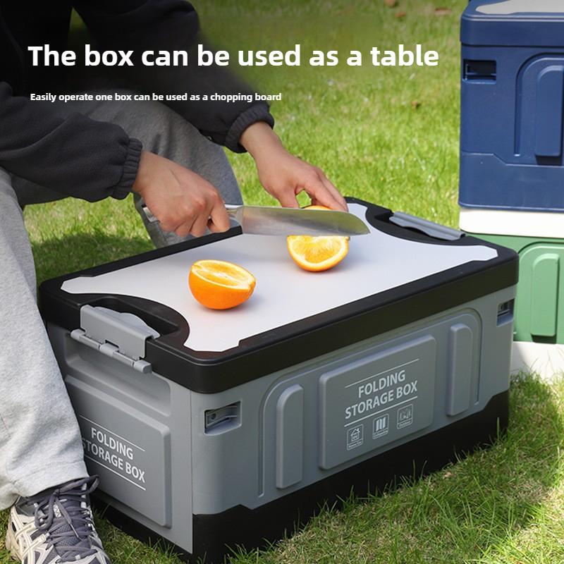 Outdoor Folding Storage Box, Multipurpose Organizer Box, Portable Large-capacity Camping Box, Car Trunk.