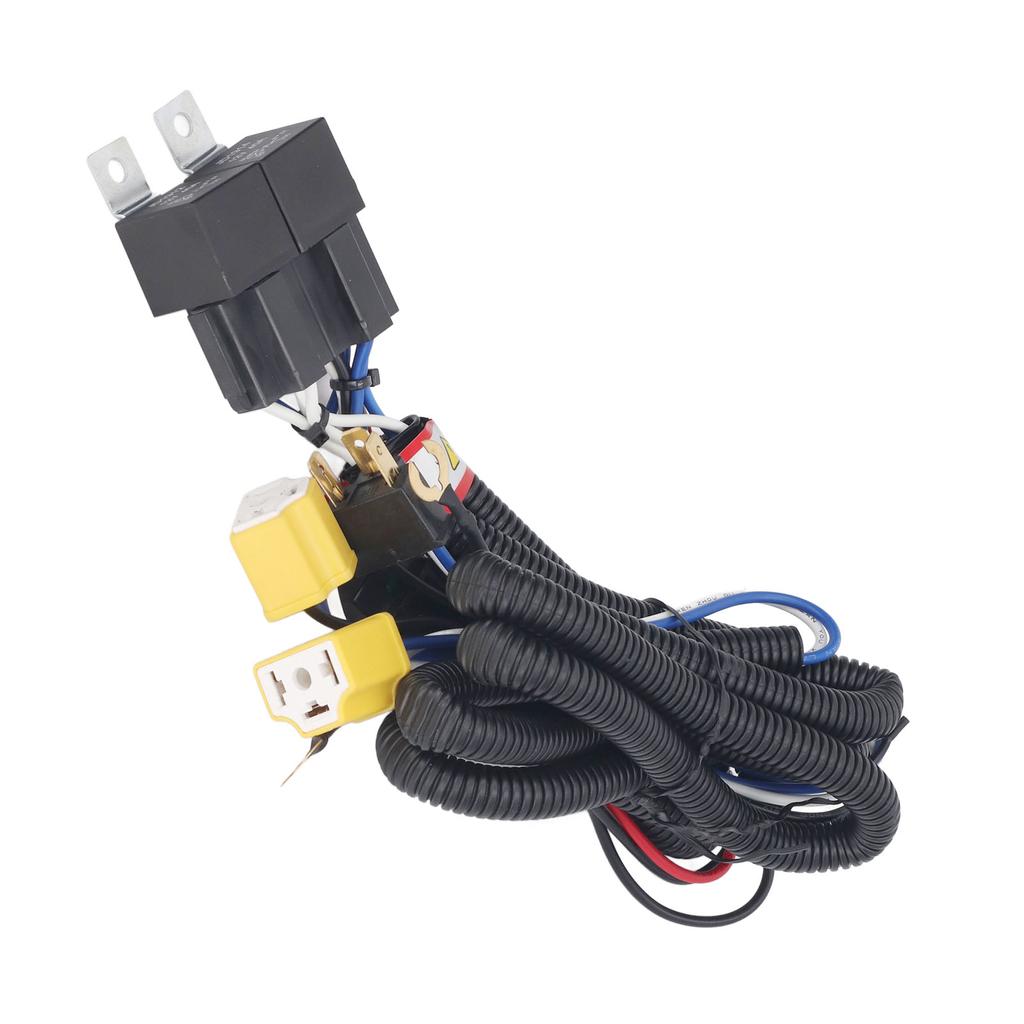 H4 Headlight Relay Harness High Temperature Resistant Ceramic Socket H6054 7x6 Headlamp Wiring Harness Kit