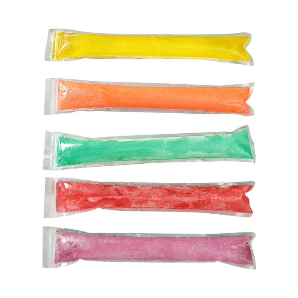 

Zip Lock Transparent Ice Cream Bag with Funnel Ice Pouches Ice-Making Bags for Summer 20pcs Only Popsicles Bags