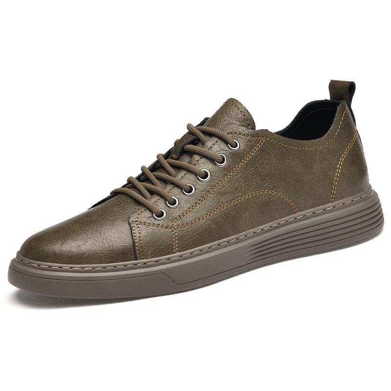 Men's Shoes 2025 Summer New Men's Comfortable Wear-resistant Non-slip British Style Tooling Leather Surface Waterproof Outdoor Casual Shoes