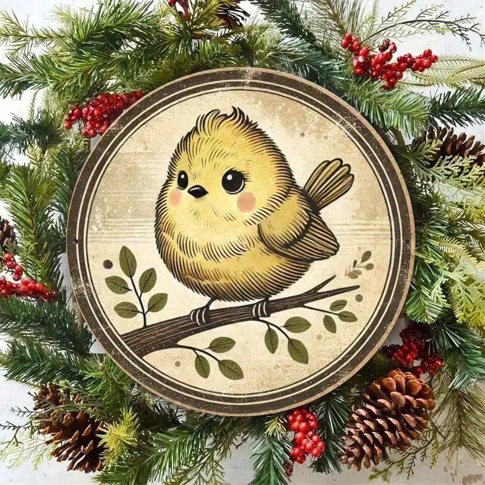 

Anley Vintage Yellow Bird Tin Sign 8x8 Inch Retro Metal Wall Art Home Pub Decor разноцветный
