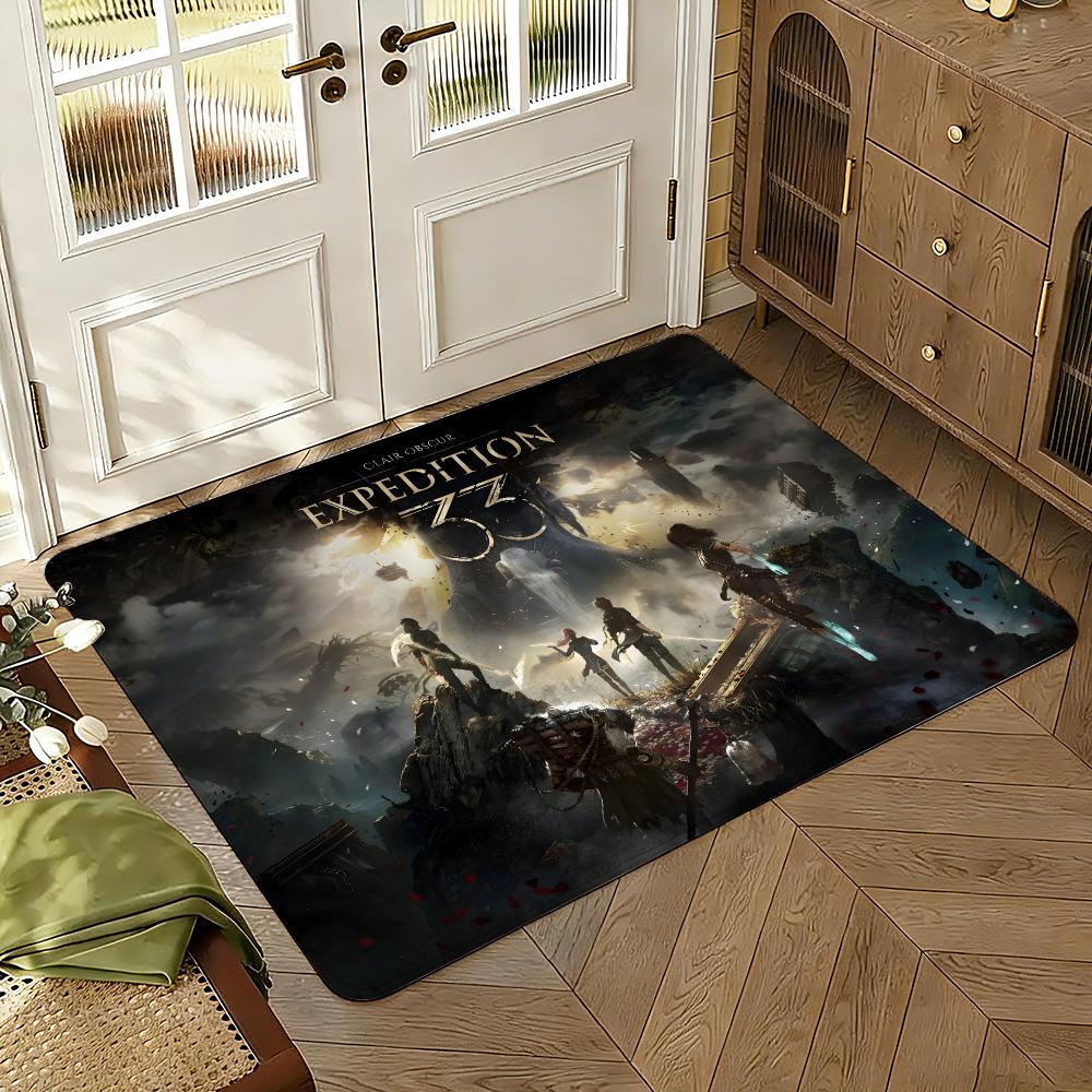 C-Clair O-Obscur E-Expedition 33 Fußmatte Weich Verdickt Rutschfest Schlafzimmer Wohnzimmer Türvorleger Heimdekoration Flanell Teppiche