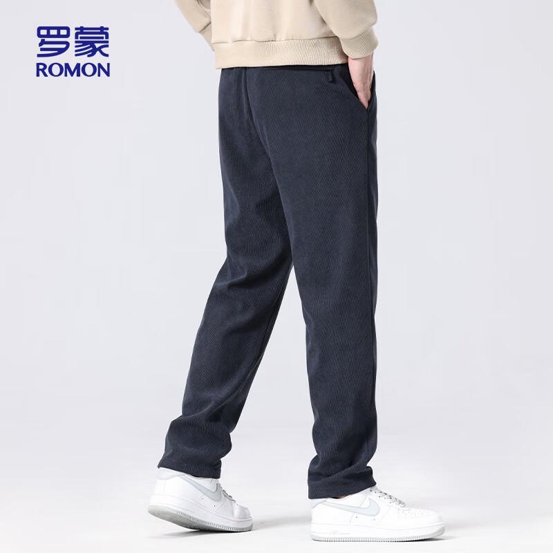 ROMON Men's Straight-Leg Warm Casual Pants