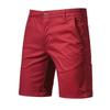 Summer Men's Shorts Straight Fit Knee-Length Short Suit Pant Solid Black Khaki Clothing Student Thin Colors Casual Shorts Man