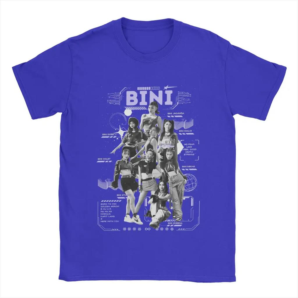 T-Shirts BINI Casual 100% Cotton Tee Shirt Short Sleeve T Shirts O Neck Clothes Birthday Present