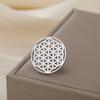 Flower of Life Brooch Pins for Women Men Stainless Steel Geometric Suit Collar Badges Jewelry Wholesale Mother's Day Amulet Gift