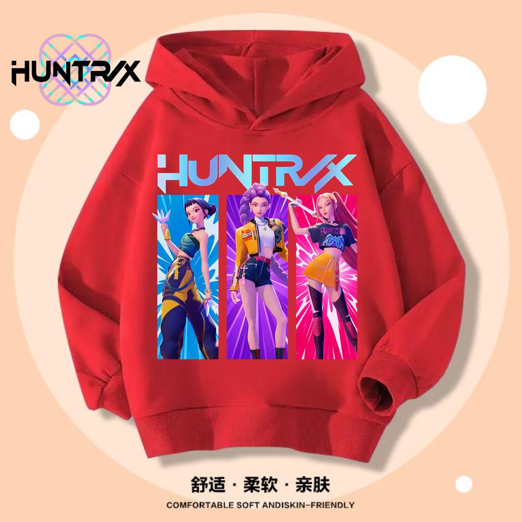 Felpe con cappuccio K-pop Demon Hunters Ragazzi Ragazze Manica Lunga Capispalla Saja Stampa Ragazzi Cappotto con Cappuccio per Bambini Moda Pullover Top per Bambini